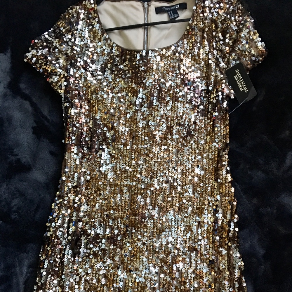 Gold Sequin dress- new with tags